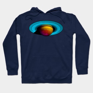 Saturn in Orange and Blue Hoodie